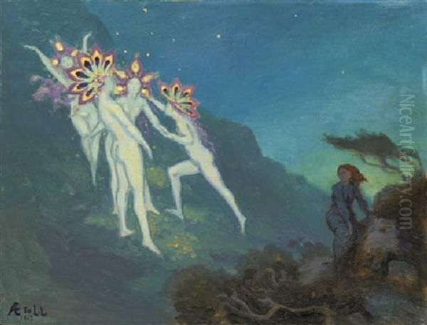 Lordly Ones Oil Painting by George William Russell