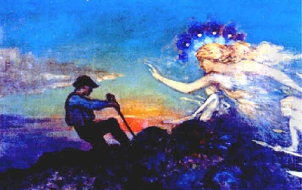 The Turf Cutter Oil Painting by George William Russell