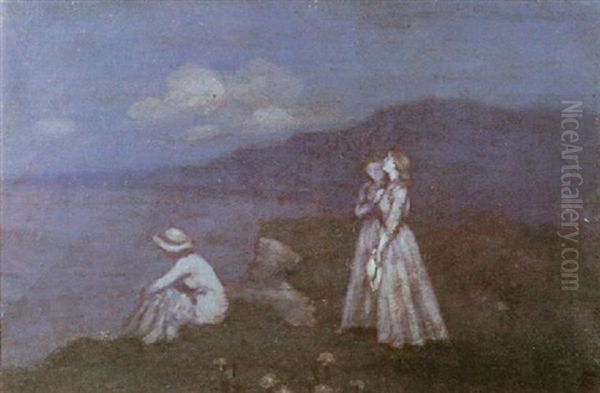 On The Shore Oil Painting by George William Russell