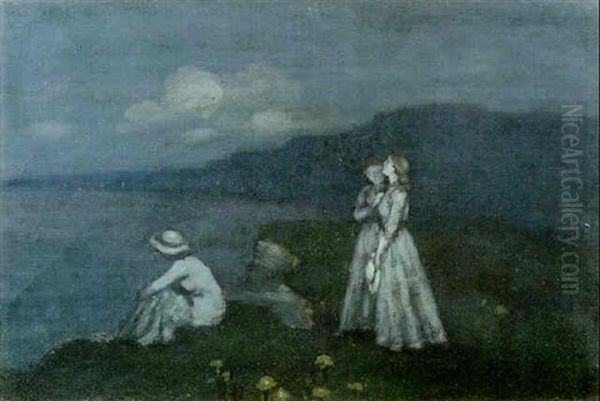 The Clifftop Oil Painting by George William Russell