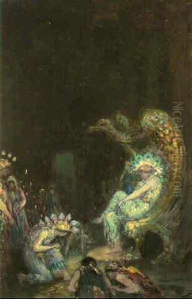 A Fairy Cavern Oil Painting by George William Russell