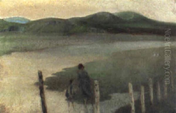 The Estuary Oil Painting by George William Russell