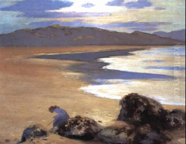 On The Shore Oil Painting by George William Russell