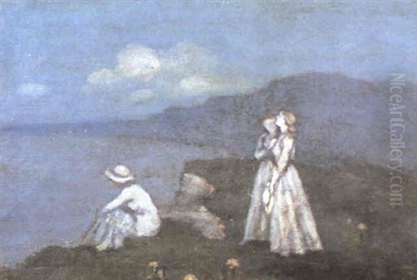 The Clifftop Oil Painting by George William Russell