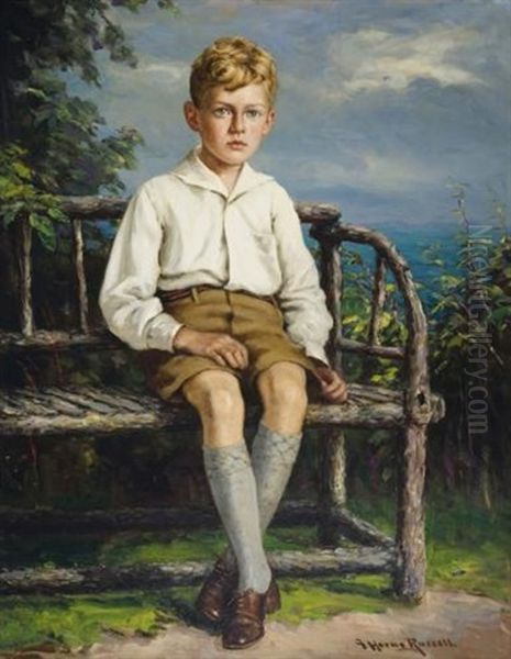Portrait Of A Young Boy Oil Painting by George Horne Russell