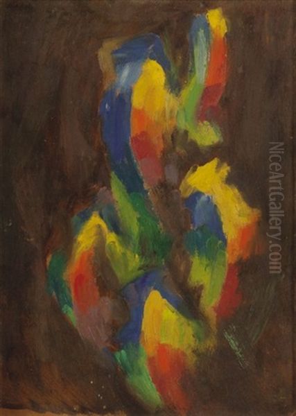 Synchromy Et Etude (recto-verso) Oil Painting by Morgan Russell