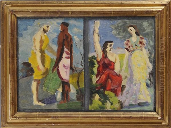 Untitled (diptych) Oil Painting by Morgan Russell