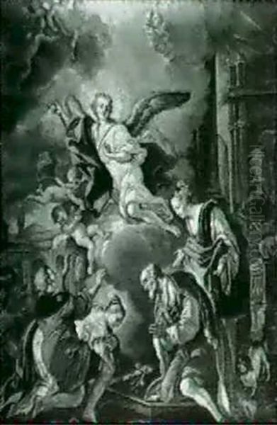 Allegory Of The Ascent Of A Princess To Heaven Oil Painting by Nicola Maria Russo