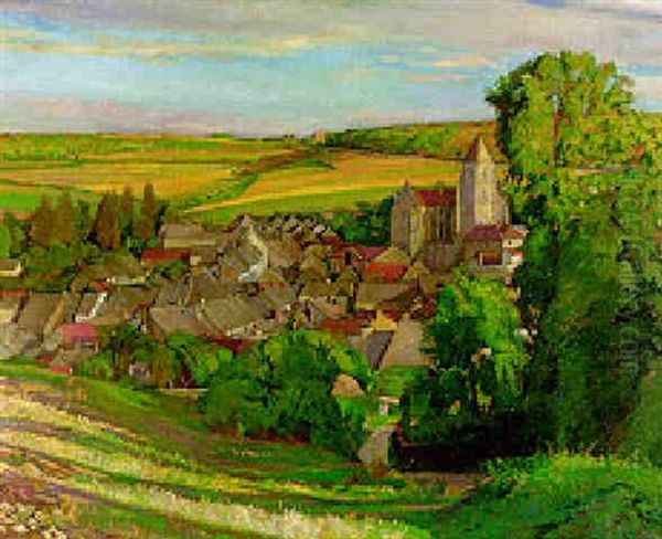 St. Seine L'abbaye Oil Painting by Albert Rutherston