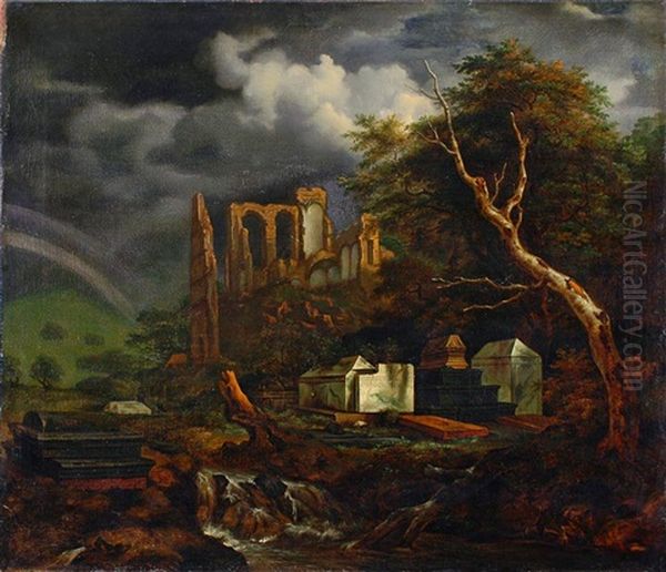 Jewish Cemetery Beth Haim Oil Painting by Jacob Salomonsz van Ruysdael