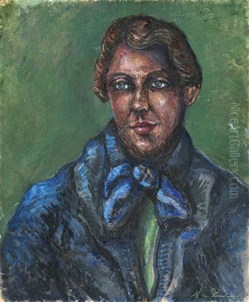Autoportrait Oil Painting by Nicholai Ryabushinsky