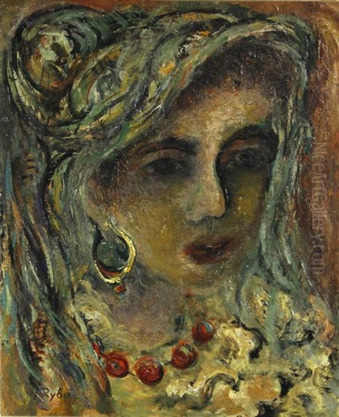 Das Alte Madel Oil Painting by Issachar ber Ryback