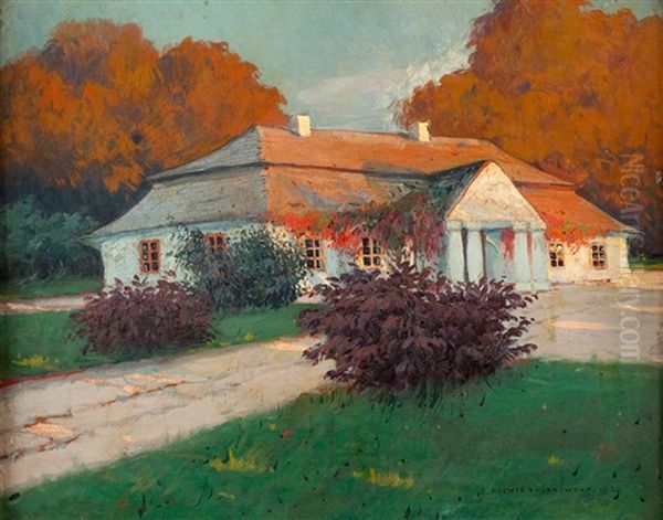 Stary Dwor Oil Painting by Bronislawa Rychter-Janowska