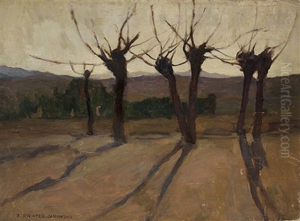 Feld Mit Kopfweiden Oil Painting by Bronislawa Rychter-Janowska
