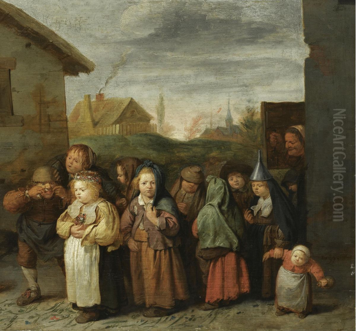 The Whitsun Bride Oil Painting by David Ryckaert III