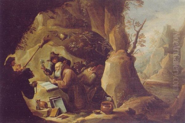 The Temptation Of St. Anthony Oil Painting by David Ryckaert III