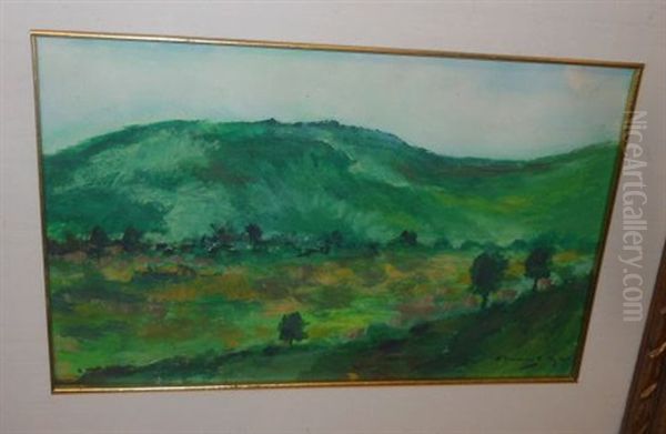 Verdant Hills Oil Painting by Chauncey Foster Ryder