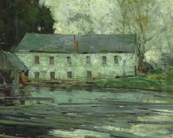 The Old Mill Oil Painting by Chauncey Foster Ryder