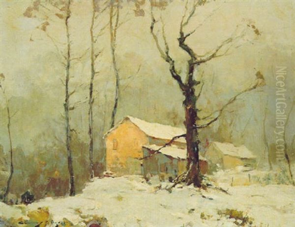 Early Winter Oil Painting by Chauncey Foster Ryder