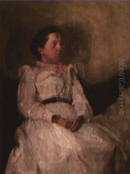Portrait Of A Seated Woman Oil Painting by Robert Knight Ryland