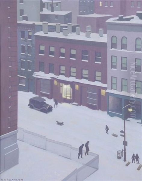 Morning With Snow Oil Painting by Robert Knight Ryland