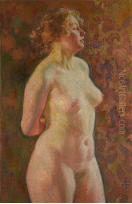 Torse De Blonde Oil Painting by Theo van Rysselberghe