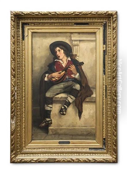 Der Junge Musikant Oil Painting by Theo van Rysselberghe