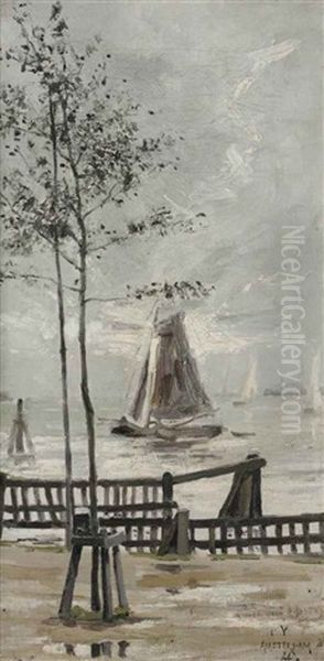 L'y, Amsterdam Oil Painting by Theo van Rysselberghe