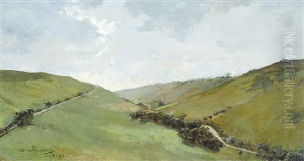 Paysage A Dave Oil Painting by Theo van Rysselberghe