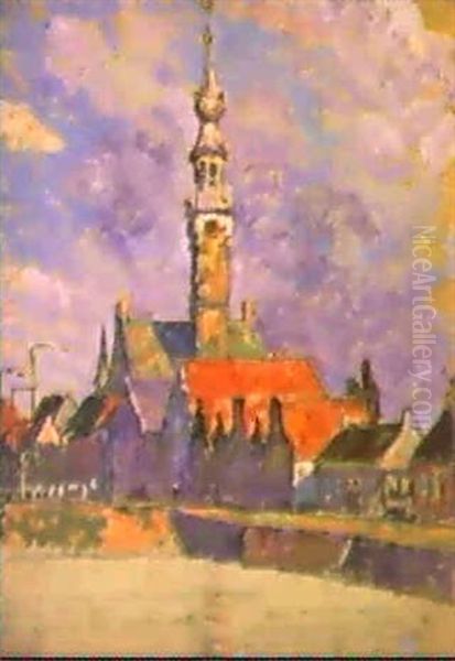 Verre Sous Un Ciel Brumeux Oil Painting by Theo van Rysselberghe