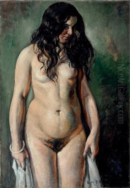 Nu Feminin Debout Oil Painting by Georges Hanna Sabbagh