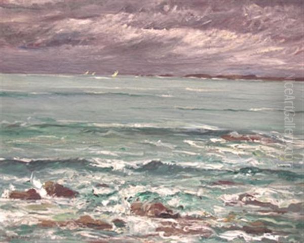 Cote Rocheuse, Perros Guirec Oil Painting by Georges Hanna Sabbagh