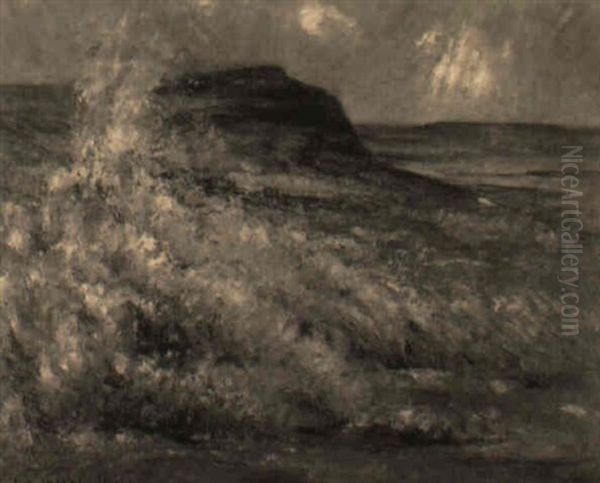 Le Khamsin Au Desert: Dans L'oeil De La Tempete Oil Painting by Georges Hanna Sabbagh