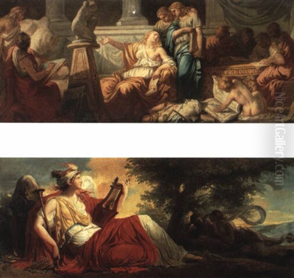 La Muse De La Sculpture Oil Painting by Jacques Sablet