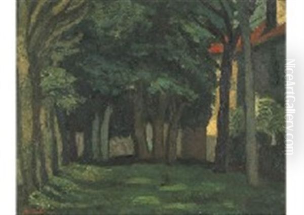 Grove Of Trees In Summer Oil Painting by Makoto Saburi