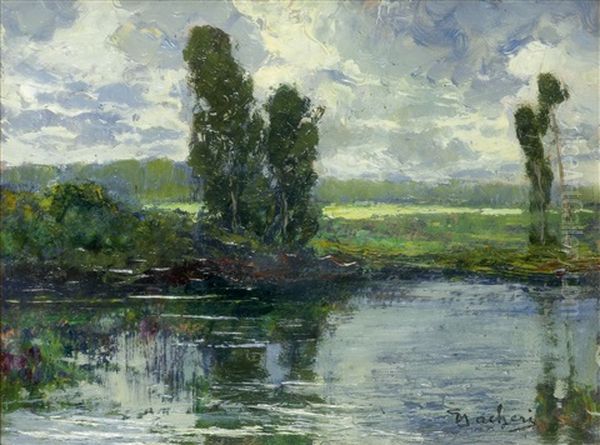 Il Piccolo Fiume Oil Painting by Giuseppe Sacheri