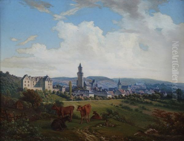 Blick Auf Idstein Im Taunus Oil Painting by Michael Sachs