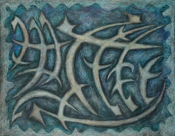 Figures Oil Painting by Syed Sadequain