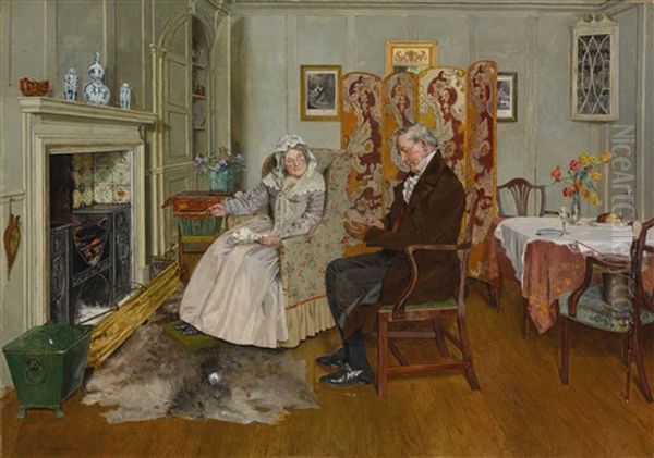 Old Friends Oil Painting by Walter-Dendy Sadler