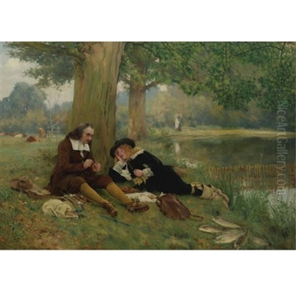 The Compleat Angler Oil Painting by Walter-Dendy Sadler