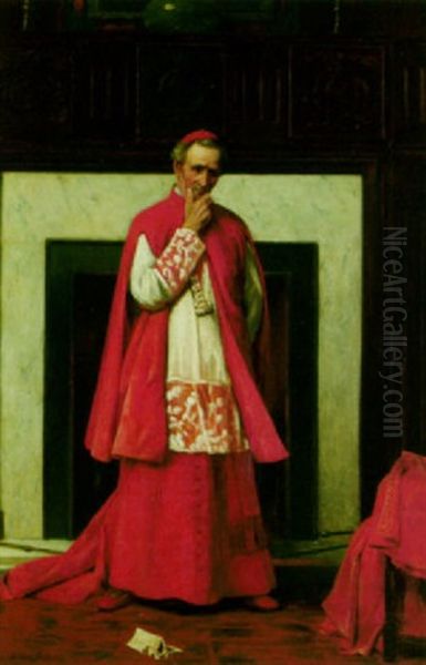 The Cares Of The Cardinal Oil Painting by Walter-Dendy Sadler
