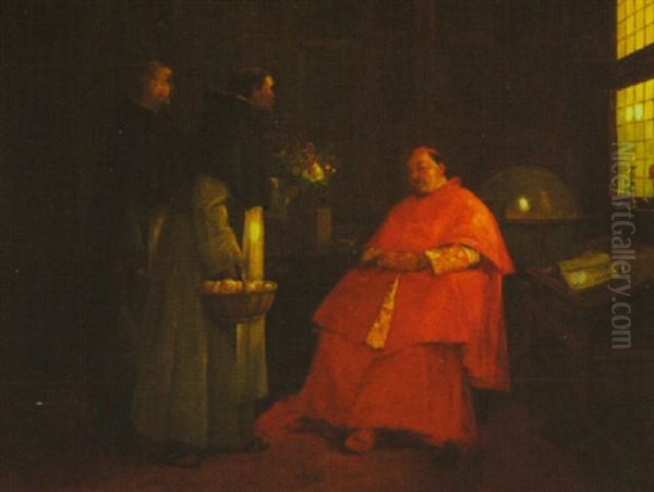 The Cardinal's Birthday Oil Painting by Walter-Dendy Sadler