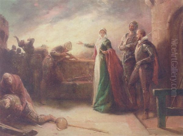 On The Battlements Oil Painting by Walter-Dendy Sadler