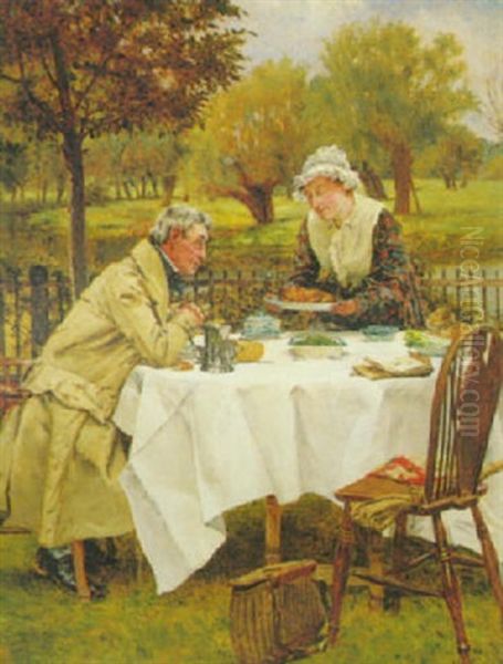 The Angler's Rest Oil Painting by Walter-Dendy Sadler