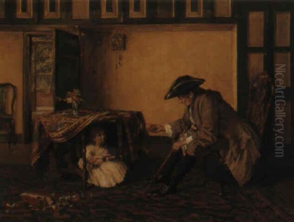 Temptation Oil Painting by Walter-Dendy Sadler