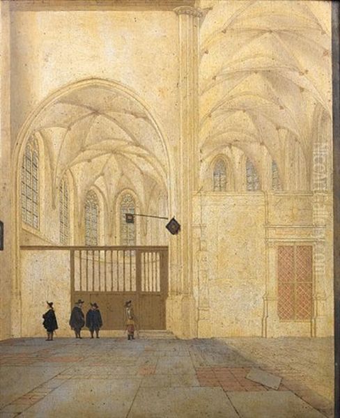 The North Transept And Choir Chapel Of The Sint Janskerk, Utrecht Oil Painting by Pieter Jansz Saenredam