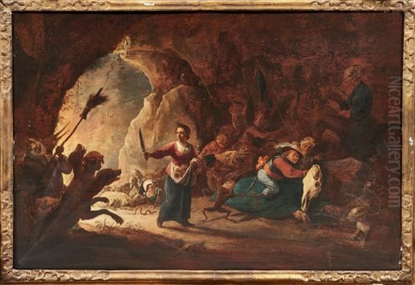 Scene De Sorcellerie Oil Painting by Cornelis Saftleven