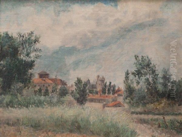 Aux Environs D'avignon Oil Painting by Paul Jean Marie Sain