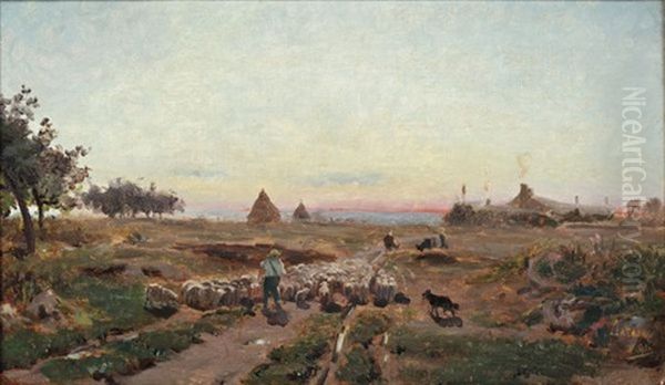 Le Berger Oil Painting by Paul Jean Marie Sain