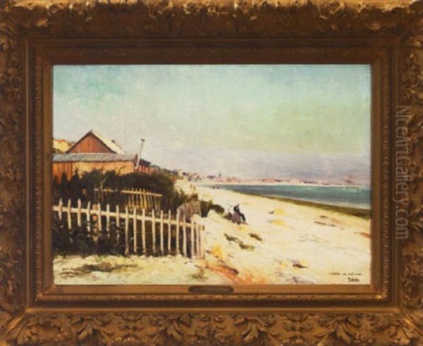 Le Havre - Vue Prise Du Cap De La Heve Oil Painting by Paul Jean Marie Sain